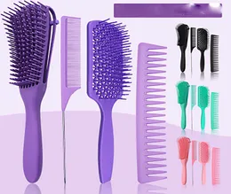 4pcs Dressing HairBrush Set -Detangler Styling Brush, Pannello di coda di ratto statico Pettine dente ampio per donne, uomini e bambini