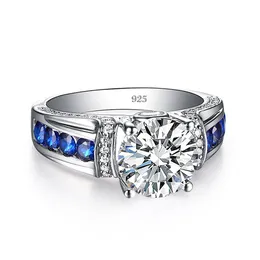 Redwood Marca 5ct Anel de Moissanite Real para Mulheres Real 925 Sterling Silver 14k Branco banhado a ouro anel de diamante jóias de casamento novo