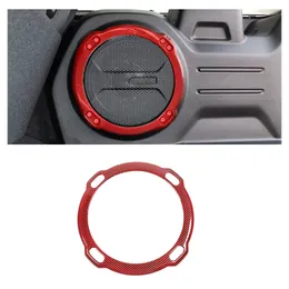 Red Carbon Fiber ABS Tail Box Horn Bezel Decoration Cover For Jeep Wrangler Rubicon JL JT 2018-2020 Interior Accessories