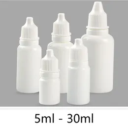 5ml를 10ml의 15 ㎖ 20ml의 30 ML 화이트 드롭은 에센셜 오일을 떨어 뜨리 컨테이너 작은 여행 플라스틱 무료 배송 포장 병 비우기