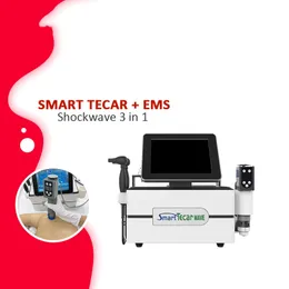 3 in 1 Extracorporal shock wave therapy machine EMShock and Smart Tecar Shockwave Portable Physiotherapy Equipment EMS Muscle Stimulation Pain Relief ED Treatment