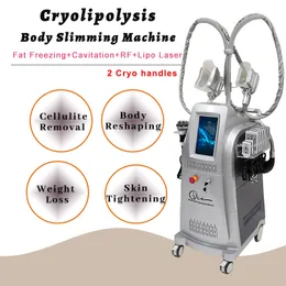 Vertical Cryotherapy Slimming Machine RF Cavitação Corpo Modelando Abdominal Celulite Remoção de Remoção Pernas LiPo Laser Diodo Tratamento Fácil