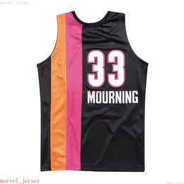 100% zszyty Alonzo Mourning #33 2005-06 Jersey XS-6XL Męskie Rzut Koszulki do koszykówki