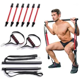 Portable Home Gym Pilates Bar System Full Body Ben Stretch Strap Workout Equipment Training Yoga Kit Fitness Resistance Bands # A1