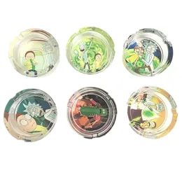 wholesale 6 piece\box Personality Ashtray Mini Round glass Ashtrays for Home/Office Home Hotel Bar Ornaments