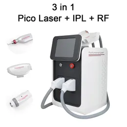 3 في 1 Laser Fast Hair Tattoo Removal IPL RF nd yag q switch opt e light skin Rejuvenation