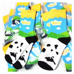 New Milk Ice Cream Socks In Stock 20ss Socks Women Men Unisex Cotton Basketball Socks