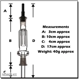 Hookahs 10MM Nector Collecter kit with Titanium Tip NC set three pieces oil rig high quality glass