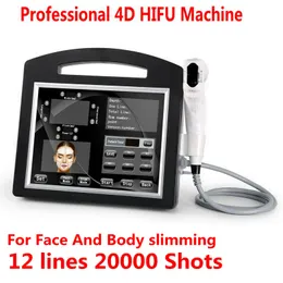 3D 4D HIFU Machine 12 Lines 20000 Shots High Intensity Focused Ultraljud Face Lift Wrinkle Removal Body Slimming