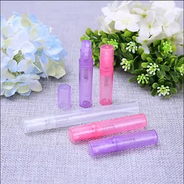 Free shipping 2ml 3ml 4ml 5ml Perfume Plastic Sprau Bottle Parfum Women Toner Liquid Small Sample Empty Packing bottles