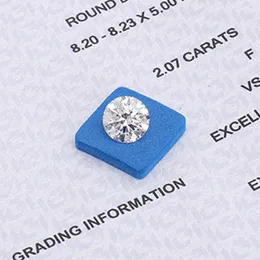 100% prawdziwy kamień DEF kolor vs biały okrągły 3 doskonałe cięte luźne laboratorium diament