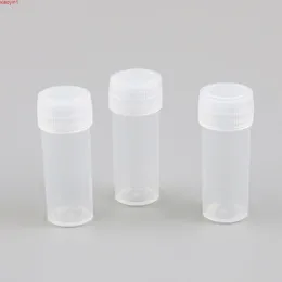 200 x 4G 4 ml tubi di prova di plastica PE in plastica con laboratorio bianco del campione duro del laboratorio di imballaggio del contenitore di imballaggio trasparente delle fiale cosmetiche della bottiglia cosmetica delle donne QUALITÀ