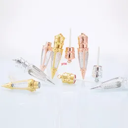 5ml rosa coroa de ouro plástico labelo lustre vazio tubo cosmético lipgloss embalagem recipiente 20pcsbest qualtity