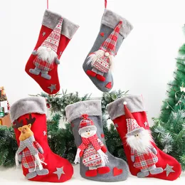 크리스마스 스타킹 얼굴없는 인형 눈사람 산타 크리스마스 스타킹 장식품 사탕 선물 가방 크리스마스 파티 홈 장식을 매달려