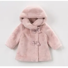 Baby Girls Winter Coat Kids Clothes Rabbit Fur Coat For Girls Jackets Baby Clothes Warm Parka Clothing For Girls Costume 1-6T 201104