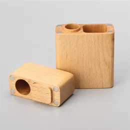 Latest Natural Wooden Dugout Smoking Portable Herb Tobacco Cigarette Storage Cover Box Stash Case For One Hitter Pipe Accessory