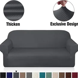 10 Color Waterproof Grey Sofa Cover Elastic Sofa Cover for Living Room Plain Couch Slipcovers funda de sofa Couverture de canape LJ201216