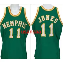 personalizzato XXS-6XL Vintage Men MS # 11 Wil Jones 1972-74 Home RETRO Tessuto a rete Ricamo completo Taglia S-6XL o personalizzato qualsiasi nome o numero College j