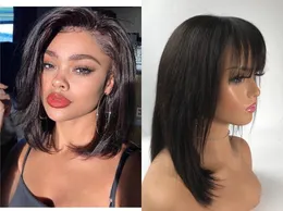 2021 Gorące produkty Top 20 Surowe Indian Hair Bob Peruka Naturalne proste 8-14 cal na Promocja 100% Virgin Włosy