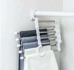 5 Layers Multi Functional Clothes Hangers Pant Storage Cloth Rack Trousers Hanging Shelf Non-slip Clothing Organize sqcQhI sports2010