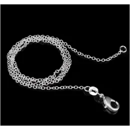 Ketten Halsketten Anhänger Schmuck 925 Sterling Silber vergoldet Link Rolo Kette Halskette mit Karabinerverschlüssen 16 18 20 22 24 Zoll Damen O Jewlery