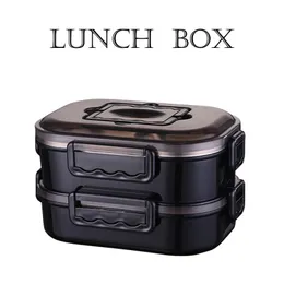 Lunchbox för män Rostfritt stål Bento Japansk stil Kontorsarbetare Protabble Lunchbox Student Ins Mikrovågsartiklar 220217