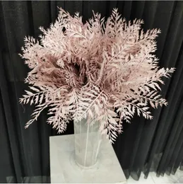 Halvmåne dekorativa blommor simulering blomma arrangemang bröllop hall scen dekoration hotell bankett
