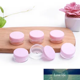10g Vuoto Pink Piccola Plastic Plastic Display Jar Pot Cosmetic Cream Tin Balm Contenitore Mini campione Contenitore Contenitore