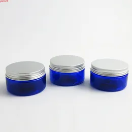 24 x 100 g tomma koboltblå kosmetiska krämbehållare Pottburkar 100cc 100ml för kosmetikförpackning med metalllock PVC Sealshigh Qualtity