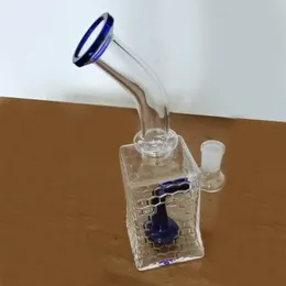 Unika hookahs fyrkantiga former molnform bongs 14mm kvinnliga gemensamma glas bong duschhuvud Percolator olja dab riggar färgade vattenrör