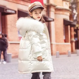 Baby Girl Boy Hooded Jacket Cotton Padded Thick Winter Toddle Teens Loose Down Jacket Fur Hooded Coat Baby Clothes Outwear 5-16Y LJ201017