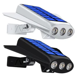 Outdoor Fake Security Camera Solar Monitor Lampy ścienne IP65 Wodoodporne reflektory aktywowane ruchem Ogród Ścieżka Lampka uliczna