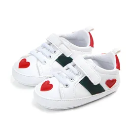Baby Girls Boy Shoes Sneakers Autumn Crib Shoes Newborn Infant Pu Leather Footwear Heart Girl First Walker Shoes