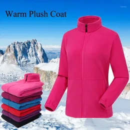 Frauen Outdoor Wandern Jacke Frauen Warme Polar Fleece Sport Jacken Camping Winter Jacken Mantel Frauen Kleidung1