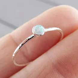 Simple Design Fire Opal Rings for Women Jewelry Vintage Wedding Engagement Rings Anillos