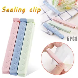 5pcs Reusable Kitchen Storage Snack Seal Sealing Bag Clips Clamp Home Tool Milk Powder Salt Organizer Wide Clamping Bags