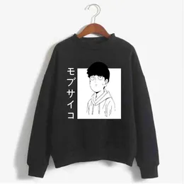 Anime Mobo Psycho 100 Bluza z kapturem Mężczyźni Graficzna Anime Streetwear Cartoon Bluza Sudadera Hipbre H1227