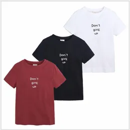 2021 Новые летние мальчики девочки с коротким рукавом футболки хлопок детей Letters Printed футболки Топы Тис детской одежды