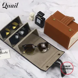 2021 NEW MultiFunction Portable Glasses Jewelry Storage Organizer Leather Multiple Slot Eyeglasses Sunglasses Storage Case Box11110021