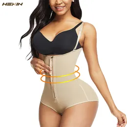 Hexin Mulheres Corpo Completo ShapeWear Underbust Slimming Modelando Strap Fajas Pós-Parto Cinturão Tummy Controle Corpo Shaper Butt Lifter 201222