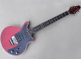 Guitarra elétrica de mogno vermelho com floyd rosa, rejuvenescimento, fretboard, 24, trastes