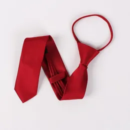 Neck Ties Sitonjwly Men's Necktie Zipper Lazy Tie Business For Man Gravatas Red Bow Mens Wedding Shirt Accessories Custom Logo1