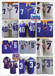 NCAA Custom LSU Tigers Ed Football Jersey 55 Kimo Makane'ole 14 Matthew Langlois 71 Xavier Hill 69 Charles Turner Joseph E Navonteque Strong Desmond Little