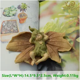 Everyday Collection Angel Figurine Miniature Fairy Garden Ornament Leaf baby Christmas tree Decoration For Home Christmas gift Y200903