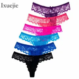 6pcs/lot Women Lace Strings Seamless Thong Panties Sexy Panties Ladies Underwear Transparent Tanga Fashion Underpants M L XL LJ200822