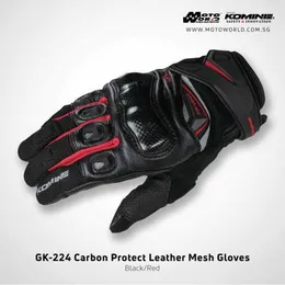 GK-224 Carbon Protect Leather Mesh Glove Motorcycle Downhill Bike Off-road Motocross Gloves For Men204a