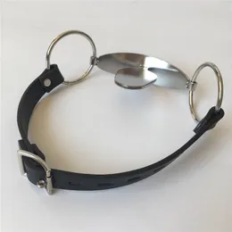 Metallo in acciaio inossidabile BDSM Gag Lingua a forma di bocca Farcito Giocattolo del sesso per coppia Fetish Bondage Maschera Prodotti di gioco per schiavi adulti