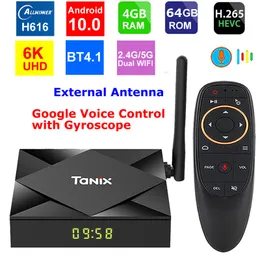 Tanix TX6S Android 10 Smart TV Box Allwinner H616 czterordzeniowy 4G RAM 64G ROM 2.4G 5G podwójny Wifi Bluetooth 4K TV, pudełko