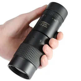 Freeshipping 8-40x40 Monocular Teleskop Compact Retractable Zoom Vattentät Bak4 Professionell HD Ed Glas med stativ telefonklipp