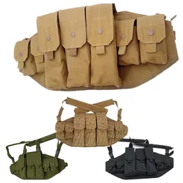 Outdoor Sports Airsoft Gear Molle Pouch Bag Carrier Camouflage Combat Assault Vest Tactical Chest Rig NO06-039